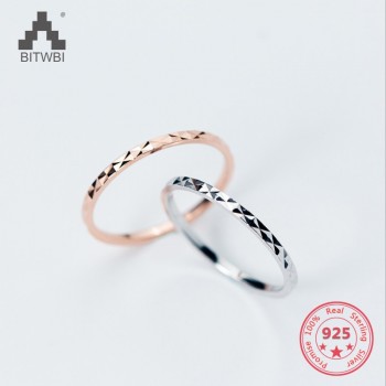 100% 925 Sterling Silver Simple Couple Rings Solid Wedding Band Rings Fashion Jewelry For Women Men