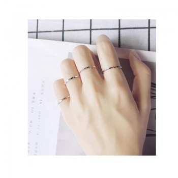 100% 925 Sterling Silver Simple Couple Rings Solid Wedding Band Rings Fashion Jewelry For Women Men