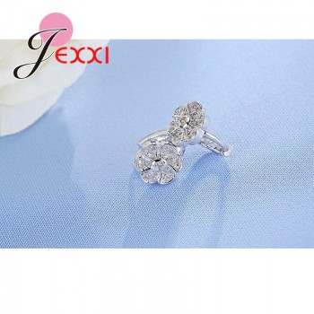 Jemmin Beautiful Flower Stud Earrings Women/Girls With Good Quality White Fashion 925 Sterling Silver Jewelry Party Decoration