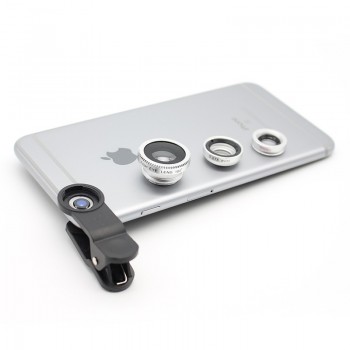 3 in 1 Fish Eye Mobile Lens Colored Fiaheye Lenses For Eyes Microscope Glasses Lentes for iPhone 5s xiaomi redmi note 4 pro