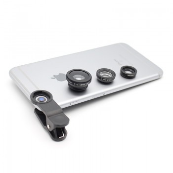 3 in 1 Fish Eye Mobile Lens Colored Fiaheye Lenses For Eyes Microscope Glasses Lentes for iPhone 5s xiaomi redmi note 4 pro