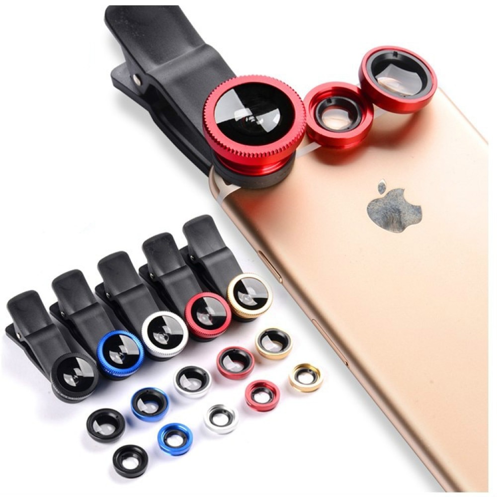 Universal Clip 3 in 1 HD Fish Eye Camera Macro Wide Angle Phone Lens For iPhone 7 8 6 6s Plus X For Samsung S8 S9 Xiaomi Huawei