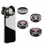 APEXEL 5in1 Mobile Phone Lens Kit Pro Photography HD Fisheye Super Wide Angle Macro Telescope Lens for Samsung iPhone Xs Mate