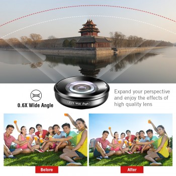 APEXEL 5in1 Mobile Phone Lens Kit Pro Photography HD Fisheye Super Wide Angle Macro Telescope Lens for Samsung iPhone Xs Mate