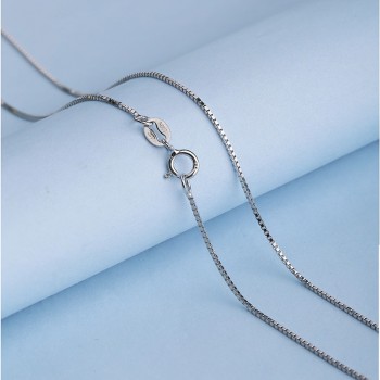 Martick Genuine 925 Sterling Silver Water-wave Chain For Woman 40cm/45cm Chain Necklace GSC1