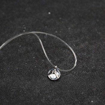 FYM 9 colors Dazzling Zircon Necklace Invisible Transparent Fishing Line Simple Pendant Necklace Jewelry for women party