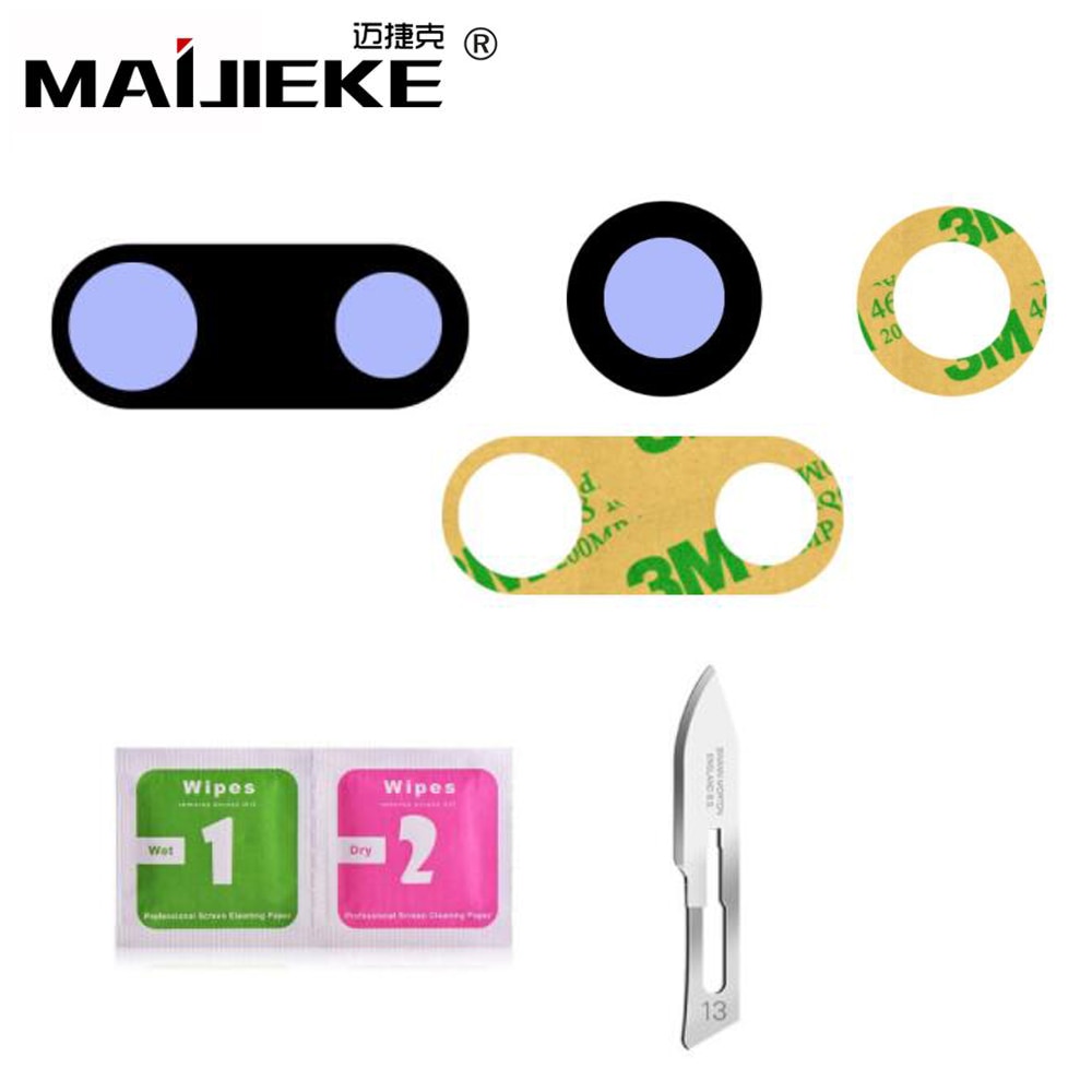 MAIJIEKE 100% Ori Black Rear Camera Lens for iPhone 8 7 6s 6 plus Camera Lens Sapphire Crystal Back Camera Glass Lens+Sticker