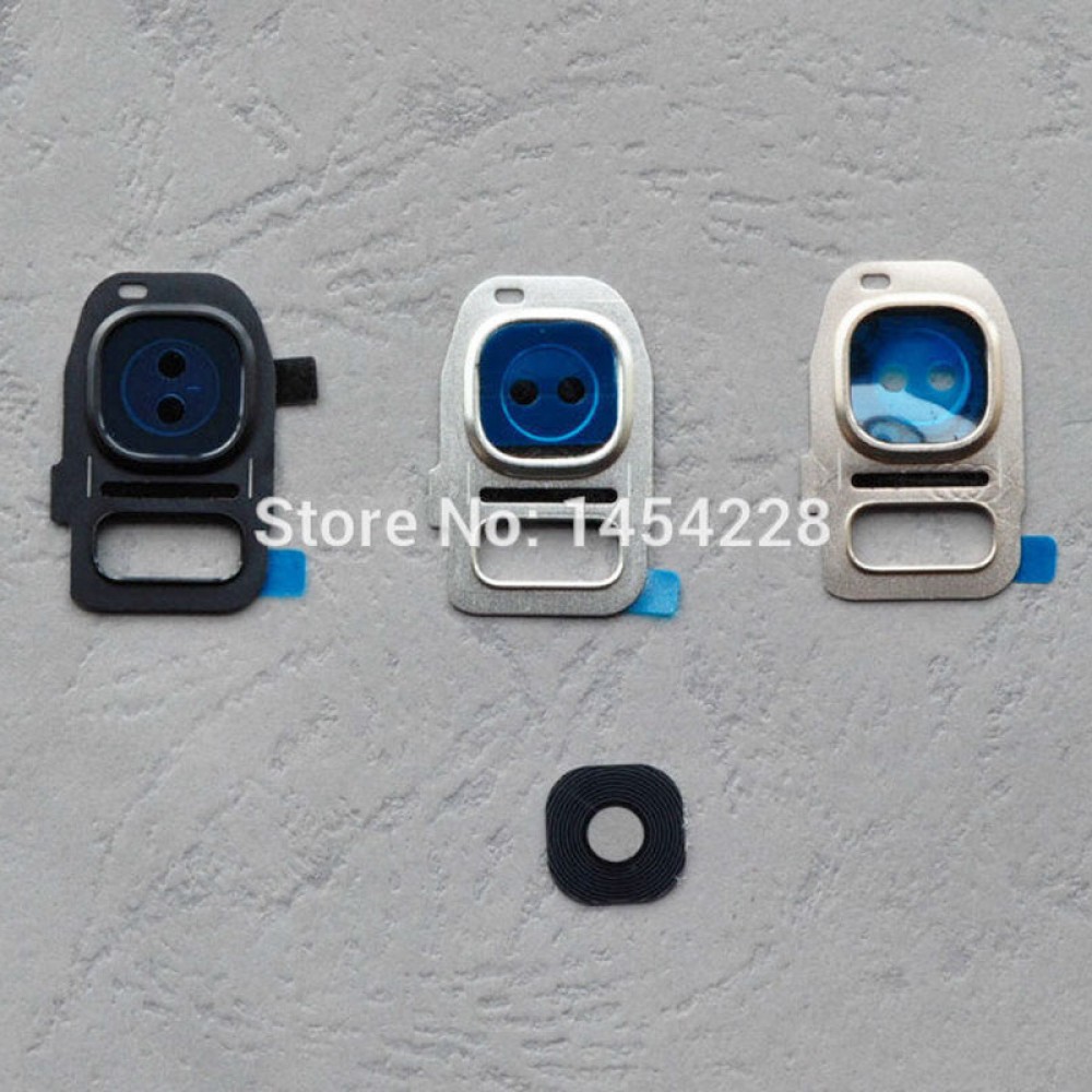 BINYEAE Camera Glass Lens For Samsung Galaxy S7 G930 G930F / S7 Edge G935 G935F Circle + Frame Camera Lens Replacement Part