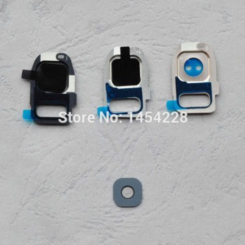 BINYEAE Camera Glass Lens For Samsung Galaxy S7 G930 G930F / S7 Edge G935 G935F Circle + Frame Camera Lens Replacement Part