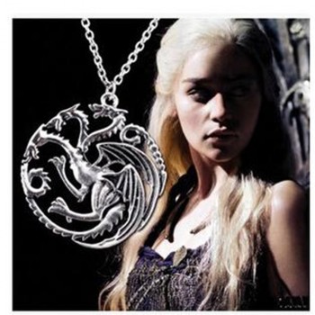Valentines Day Gift The Song Of Ice And Fire Game Of Thrones Daenerys Targaryen Dragon Badge 56cm Chain Necklace