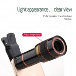 For iphone 4S 5S 6S 7 All Phone No Dark Corner 12X Zoom Optical Telescope Camera Lens HD Mobile Phone Telephoto Lens with Clips