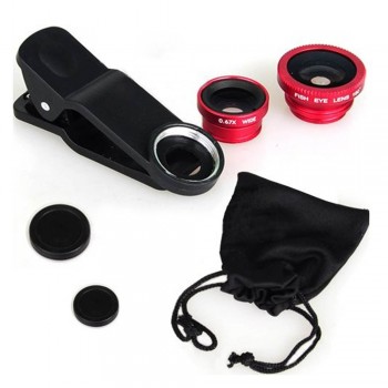 Fisheye Lens 3 in 1 mobile phone clip lenses fish eye wide angle macro camera lens for iphone 6s plus 5s/5 xiaomi huawei lenovo