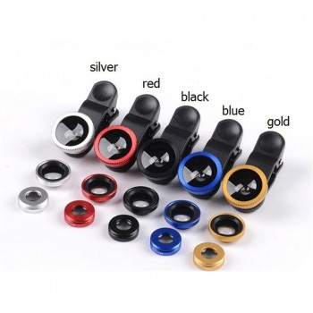 Fisheye Lens 3 in 1 mobile phone clip lenses fish eye wide angle macro camera lens for iphone 6s plus 5s/5 xiaomi huawei lenovo