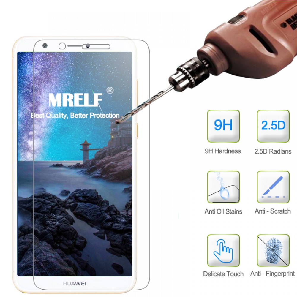 MRELF Tempered Glass for Huawei P Smart Screen Protector on for P Smart 9H 2.5D Phone Protective Glass for Huawei P Smart Glass