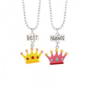 NEW Design 2Pcs/Set Unicorn Pendant Necklaces For Children Boys and girls Best Friends Friendship Necklace Chain Jewelry