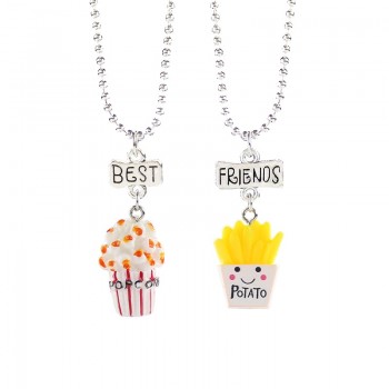 NEW Design 2Pcs/Set Unicorn Pendant Necklaces For Children Boys and girls Best Friends Friendship Necklace Chain Jewelry
