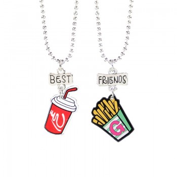 NEW Design 2Pcs/Set Unicorn Pendant Necklaces For Children Boys and girls Best Friends Friendship Necklace Chain Jewelry
