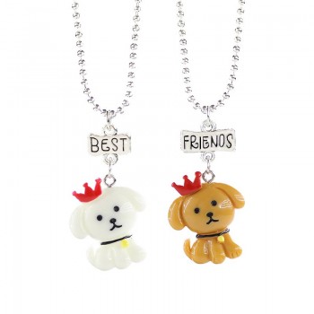 NEW Design 2Pcs/Set Unicorn Pendant Necklaces For Children Boys and girls Best Friends Friendship Necklace Chain Jewelry