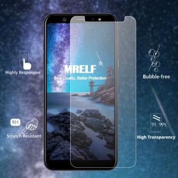 MRELF Tempered Glass for Samsung Galaxy A6 2018 Screen Protector on Phone Protective Glass for Samsung A6 + 2018 Tempered Glass