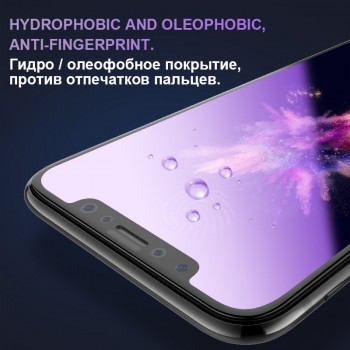0.23mm 3D Curved Tempered Glass for iPhone X RONICAN Soft Edge High Definition Anti Blue Light Screen Protector for iPhone XS