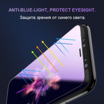 0.23mm 3D Curved Tempered Glass for iPhone X RONICAN Soft Edge High Definition Anti Blue Light Screen Protector for iPhone XS