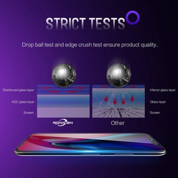 0.23mm 3D Curved Tempered Glass for iPhone X RONICAN Soft Edge High Definition Anti Blue Light Screen Protector for iPhone XS