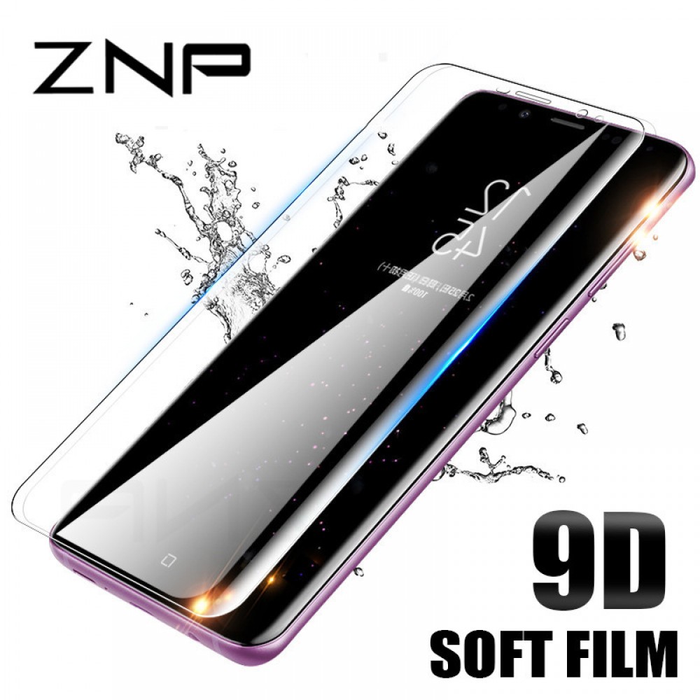 ZNP 9D Curved Soft Film For Samsung Galaxy S8 S9 Screen Protector Note 9 8 S7 Edge Not Glass For Samsung S9 Plus Protection Film