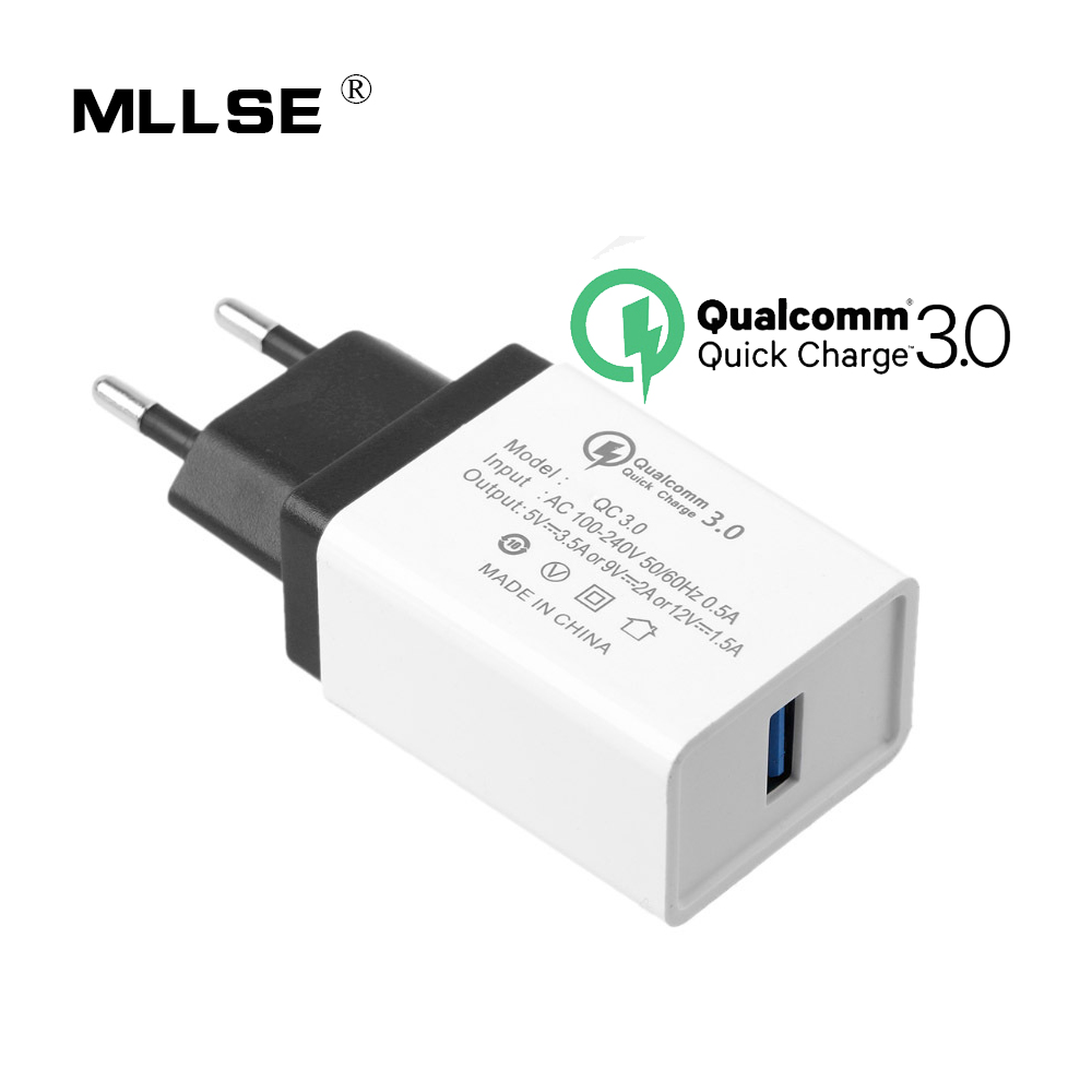 EU USB Charger Quick Charge 3.0 Fast Charger QC3.0 QC2.0 18W Portable Wall USB Power Adapter Charging for iPhone xiaomi samsung