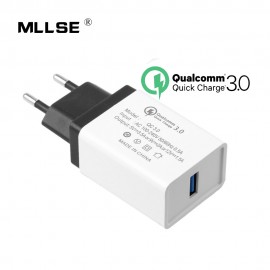 EU USB Charger Quick Charge 3.0 Fast Charger QC3.0 QC2.0 18W Portable Wall USB Power Adapter Charging for iPhone xiaomi samsung
