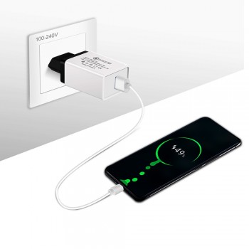 EU USB Charger Quick Charge 3.0 Fast Charger QC3.0 QC2.0 18W Portable Wall USB Power Adapter Charging for iPhone xiaomi samsung