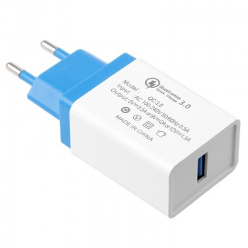 EU USB Charger Quick Charge 3.0 Fast Charger QC3.0 QC2.0 18W Portable Wall USB Power Adapter Charging for iPhone xiaomi samsung
