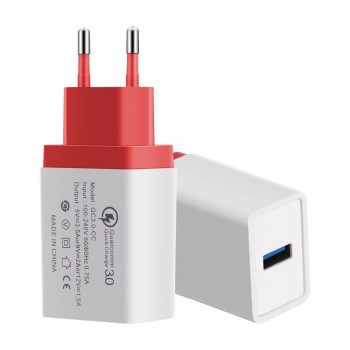 EU USB Charger Quick Charge 3.0 Fast Charger QC3.0 QC2.0 18W Portable Wall USB Power Adapter Charging for iPhone xiaomi samsung
