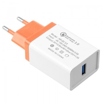 EU USB Charger Quick Charge 3.0 Fast Charger QC3.0 QC2.0 18W Portable Wall USB Power Adapter Charging for iPhone xiaomi samsung