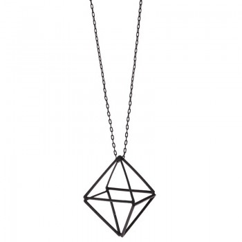 womens clothing accessories necklaces Three-dimensional quality hollow triangle geometry sweater necklace female long necklace