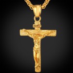 FANALA Alloy Necklaces Jesus Cross Pendant Necklace men jewelry 316 stainless steel floating locket charms Christian Crucifix