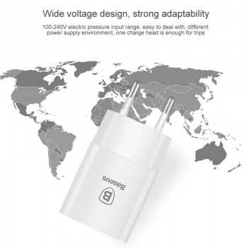 Baseus USB Charger For Mobile Phone EU Charger Plug Travel Wall Charger Adapter For iPhone iPad Samsung Xiaomi Phone Charger