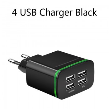 4 Ports USB Charger Smart Travel Fast Charging Adapter for iPad iPhone Samsung Xiaomi Universal Micro Type-C Quick Chargers