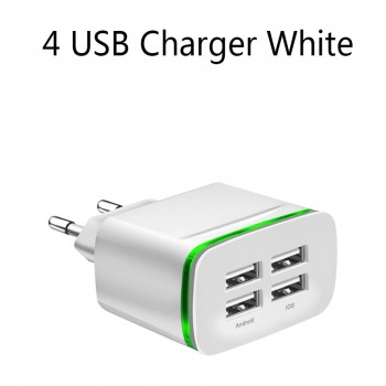4 Ports USB Charger Smart Travel Fast Charging Adapter for iPad iPhone Samsung Xiaomi Universal Micro Type-C Quick Chargers