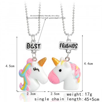 Multicolored Curl Cartoon Unicorns Multicolor pink purple blue Brooch Pins BEST FRIENDS  for Badge Animal Jewelry Nice Gift
