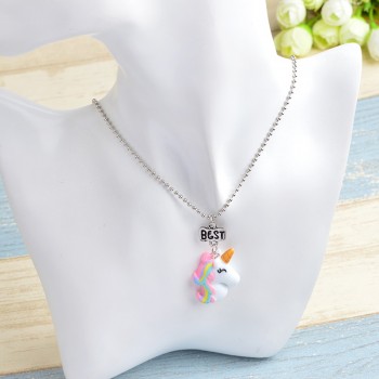 Multicolored Curl Cartoon Unicorns Multicolor pink purple blue Brooch Pins BEST FRIENDS  for Badge Animal Jewelry Nice Gift