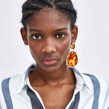 Dvacaman ZA Earrings Women Wedding Crystal Statement Earrings Bohemian Metal Dangle Drop Earrings Party Jewelry Gifts Wholesale