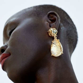 Dvacaman ZA Earrings Women Wedding Crystal Statement Earrings Bohemian Metal Dangle Drop Earrings Party Jewelry Gifts Wholesale