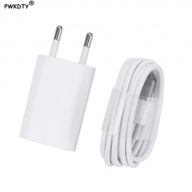 Original AC Wall USB Charger EU Plug For Apple iPhone 5 5S 5C 6 6S 7 8 Plus X XS XR XS Max USB Charging Cable + Charger Adapter