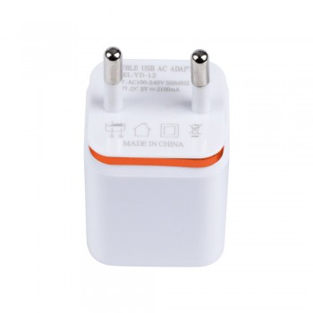 Dual USB Cell Mobile Phone Charger 5V2.1A/1A EU US Plug Wall Power Adapter for ipad iPhone Samsung HTC Cell Phones 2Ports