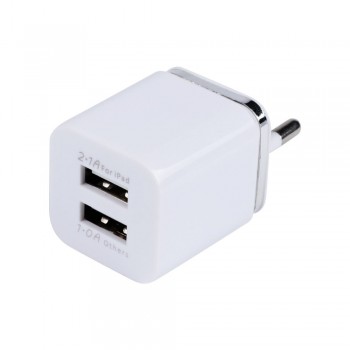 Dual USB Cell Mobile Phone Charger 5V2.1A/1A EU US Plug Wall Power Adapter for ipad iPhone Samsung HTC Cell Phones 2Ports