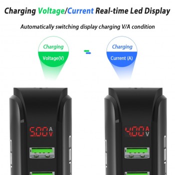 5 Port Multi USB Charger HUB LED Display USB Charging Station Dock Universal Mobile Phone Desktop Wall Home Chargers EU US Plug