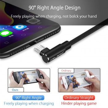 90 Degree Micro USB Cable Fast Charging Cord for Xiaomi Redmi Note 5 4 Pro 6A 6 5A Plus 4X S2 Android Mobile Phone Charger Cable