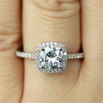 ZORCVENS Trendy Design Hot Sale White CZ Silver Rings AAA Zircon Wedding Rings for Women