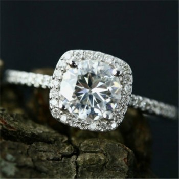 ZORCVENS Trendy Design Hot Sale White CZ Silver Rings AAA Zircon Wedding Rings for Women