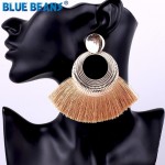 Tassel earrings bohemian statement luxury long earring handmade gifts for women geometric fringe fashion drop christmas big star